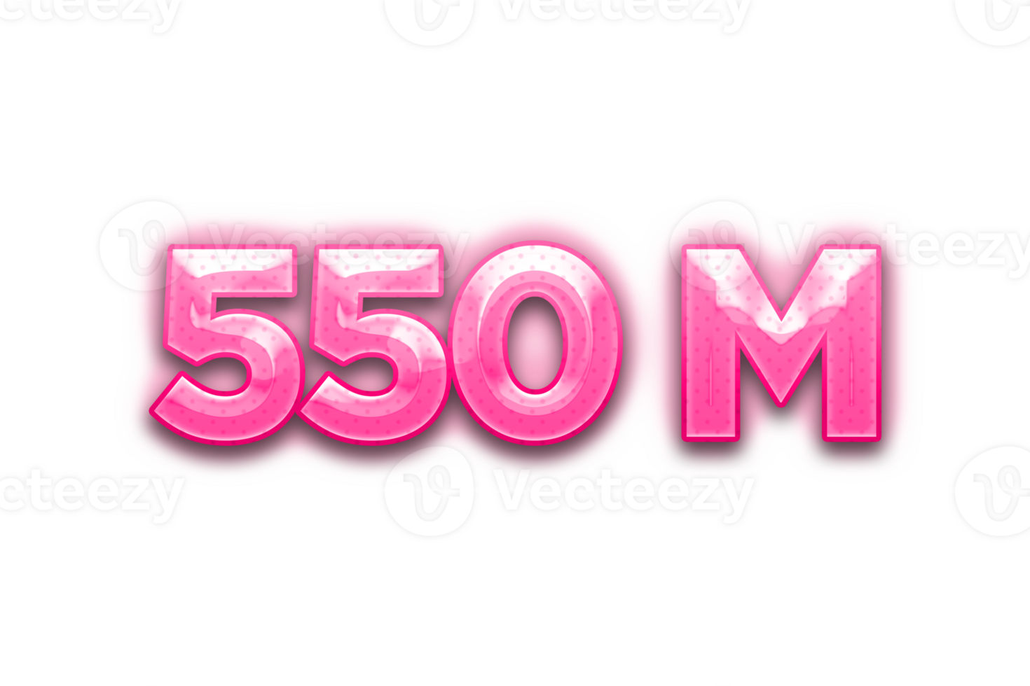 550 million subscribers celebration greeting Number with pink design png