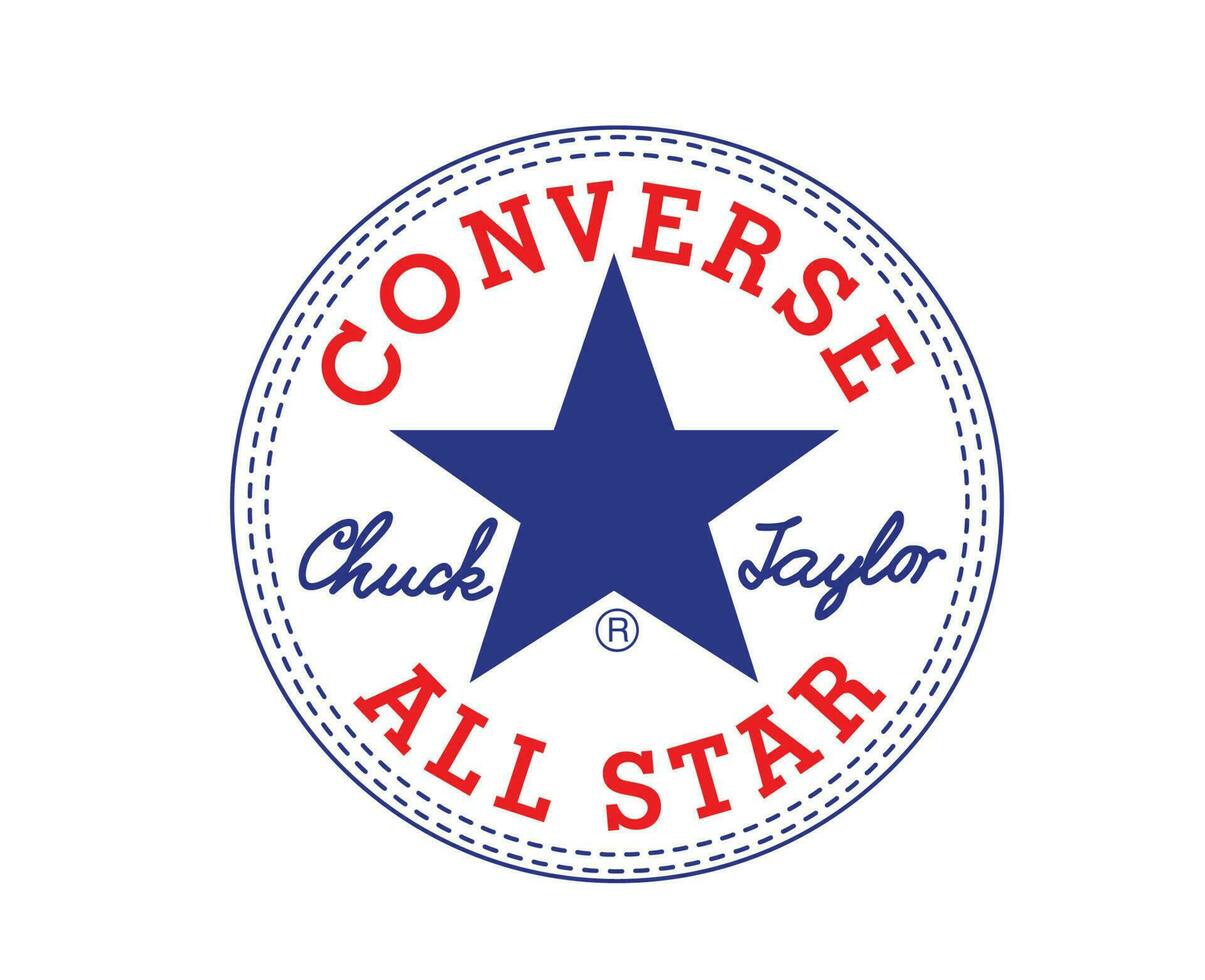 Converse All Star Brand Logo Shoes Symbol Design Illustration Vector