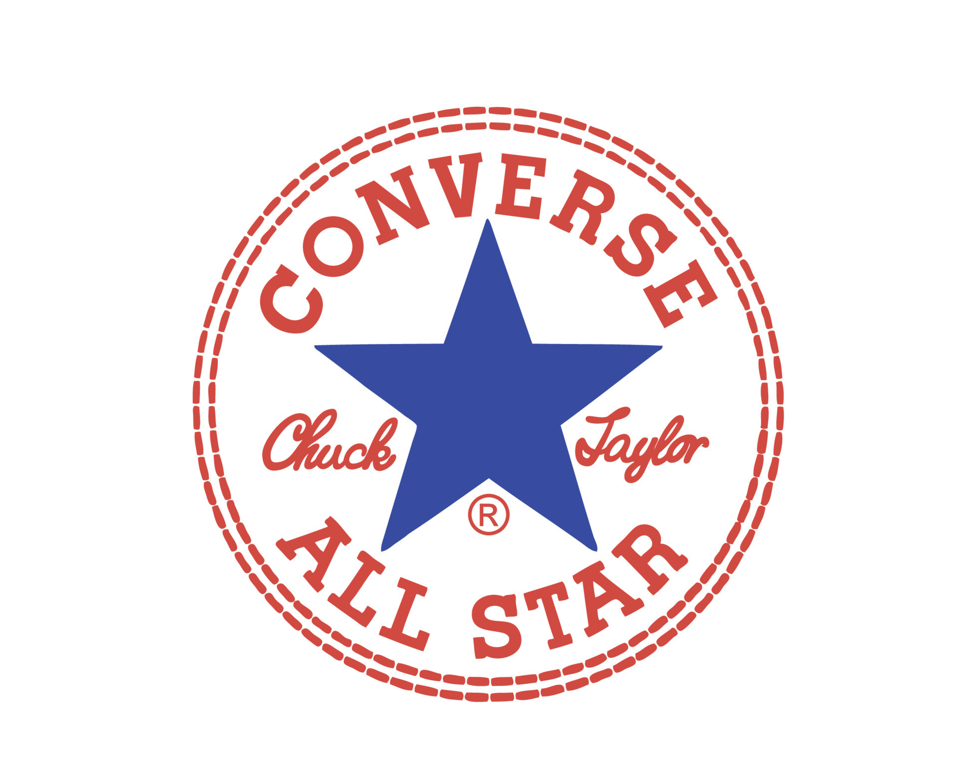 conversar todas estrella logo Zapatos marca rojo y azul símbolo diseño ...