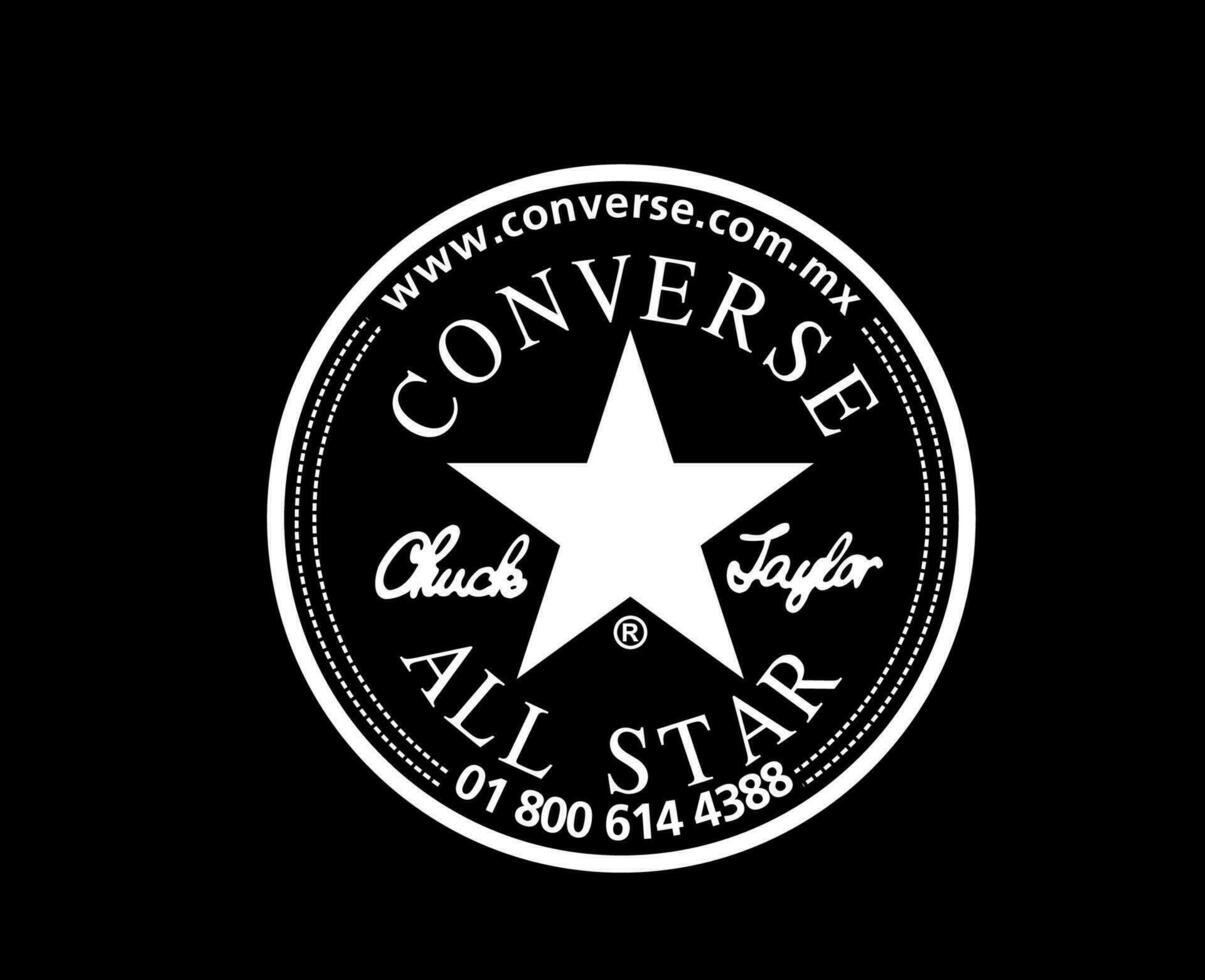 conversar todas estrella logo marca Zapatos blanco símbolo diseño ilustración vector con negro antecedentes