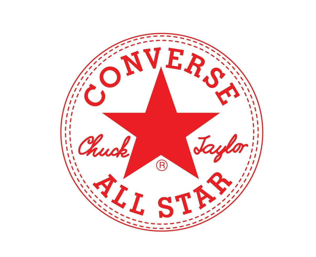 conversar todas estrella marca logo Zapatos rojo símbolo diseño vector ilustración