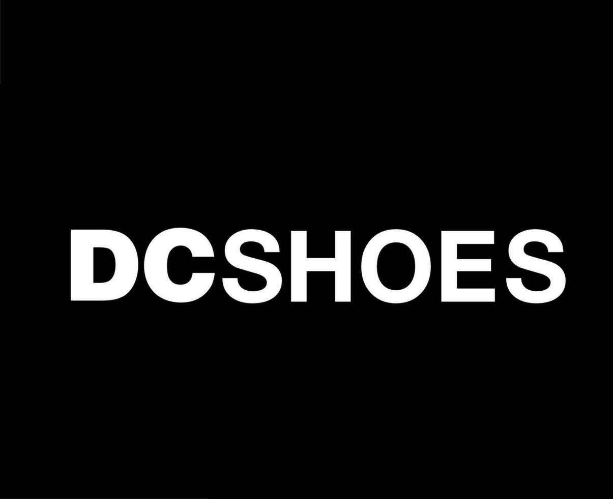 DC Shoes Brand Name White Clothes Logo Symbol Design luxury Fashion Vector Illustration With Black Background
