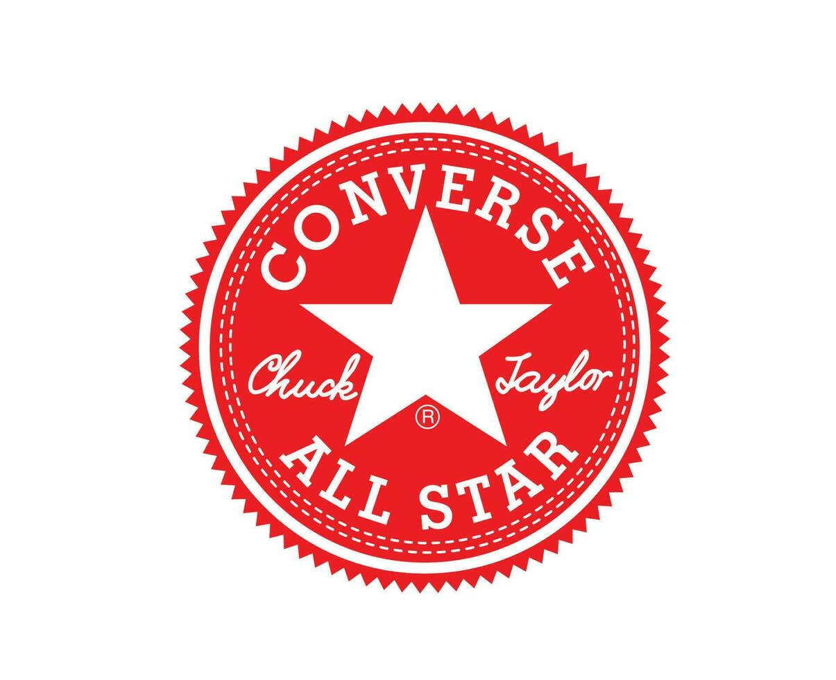 conversar todas estrella logo marca Zapatos rojo símbolo diseño vector ilustración