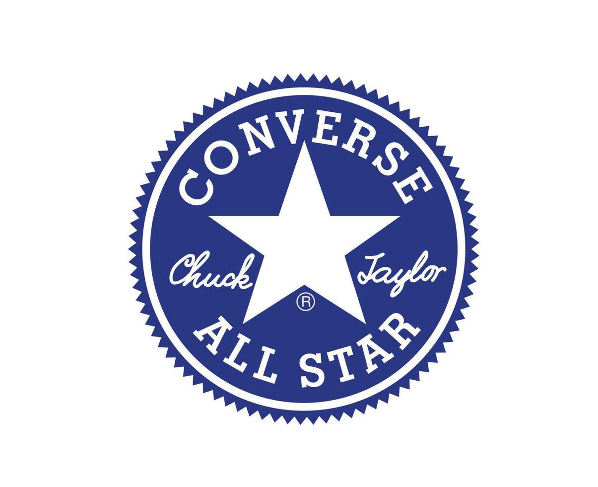 Converse All Star Brand Shoes Logo Blue Symbol Design Vector ...