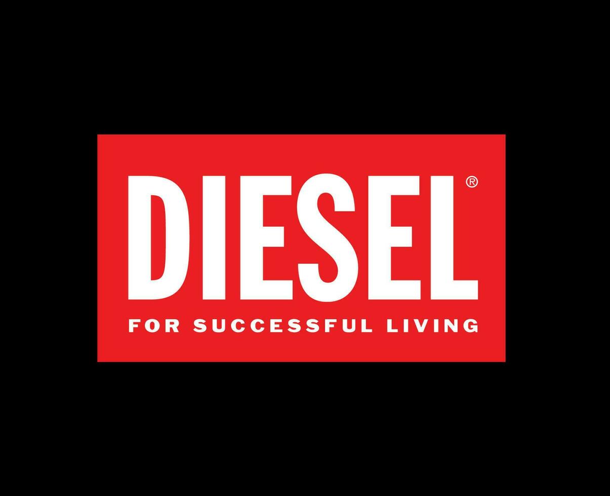 diesel marca logo ropa símbolo diseño lujo Moda vector ilustración con negro antecedentes