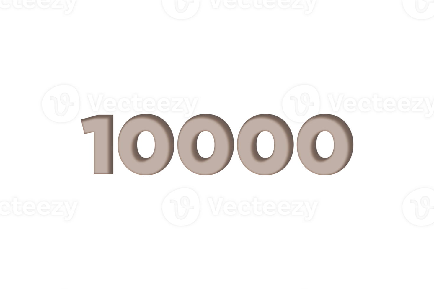 10000 subscribers celebration greeting Number with engrave design png