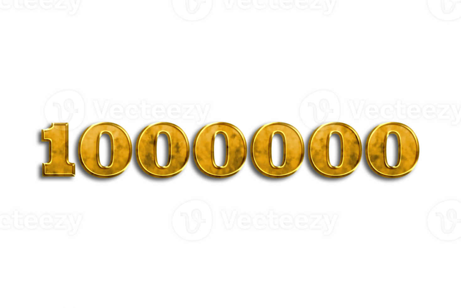 1000000 subscribers celebration greeting Number with golden design png