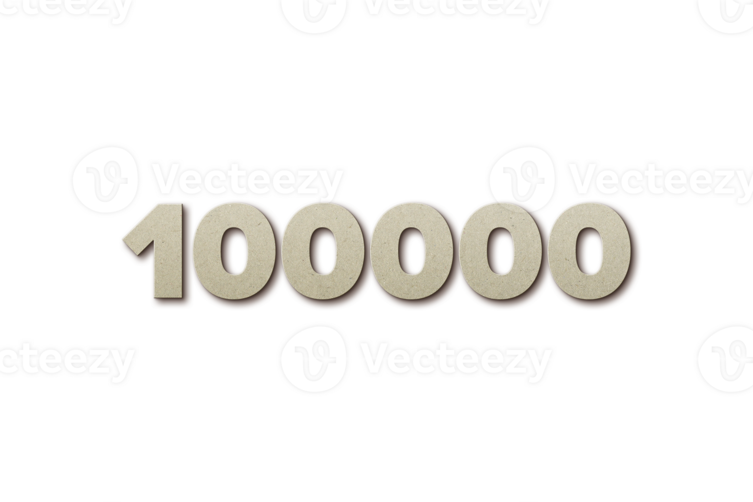100000 subscribers celebration greeting Number with card board 2 design png