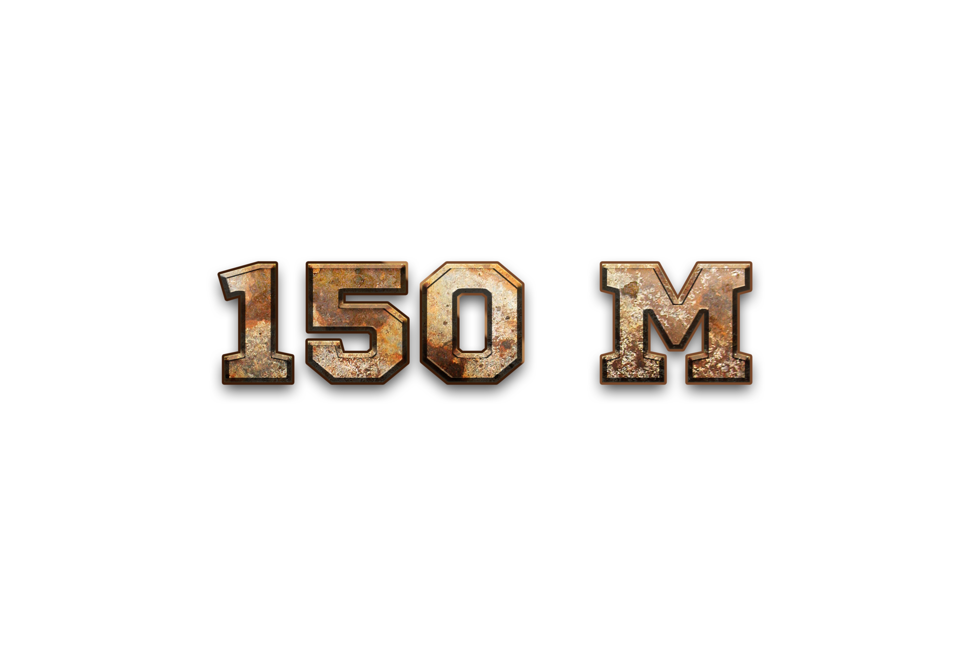 150 Million Subscribers Celebration Greeting Number With Rustic Design 