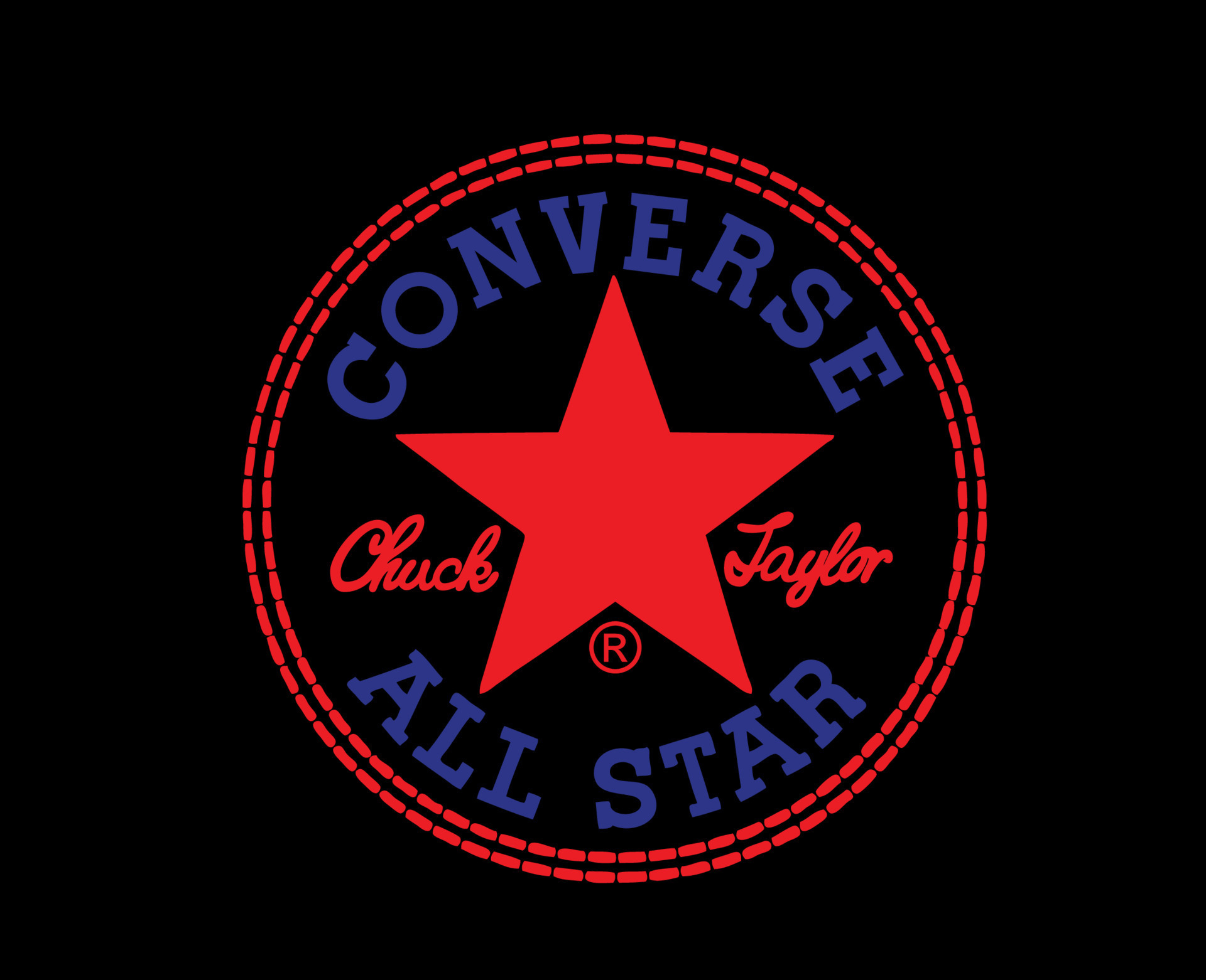 Converse All Star Brand Logo Shoes Symbol Design Vector Illustration ...