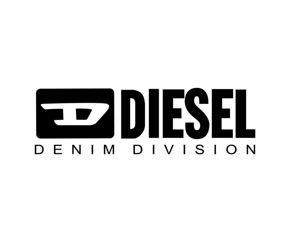 diesel logo marca símbolo con nombre negro diseño lujo ropa Moda vector ilustración