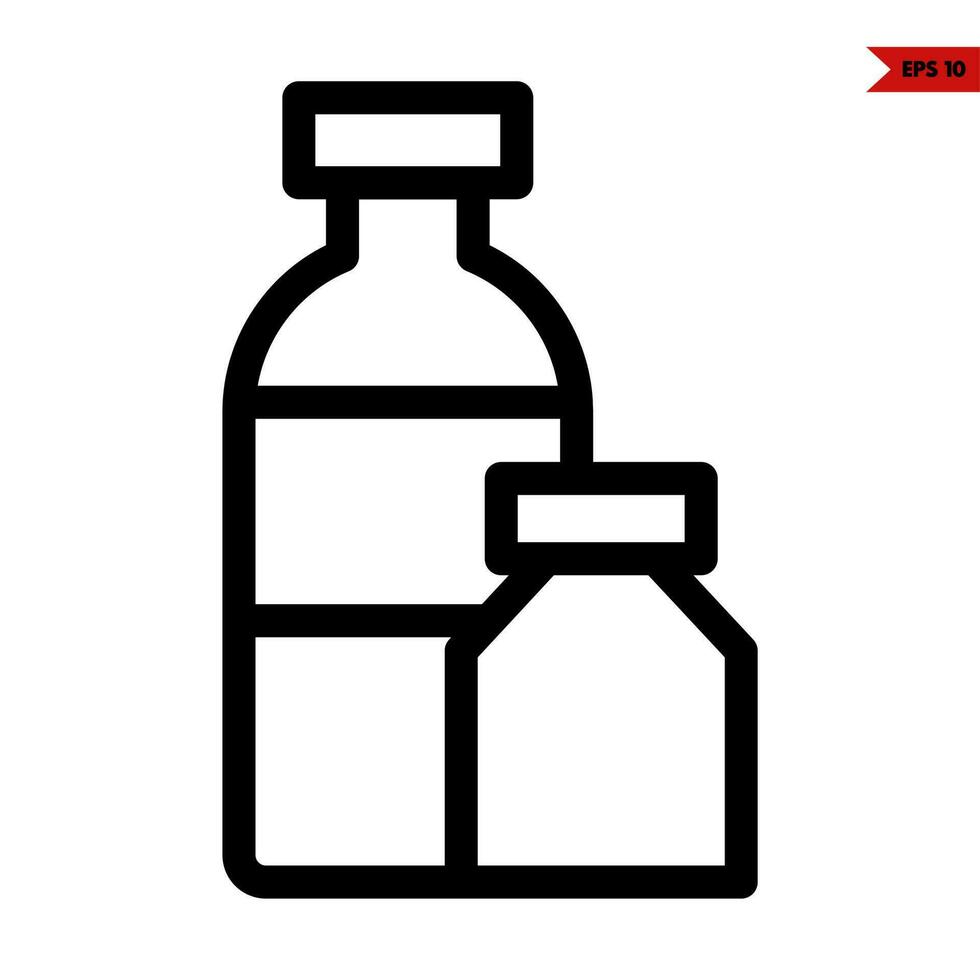 bottle drink line icon vector