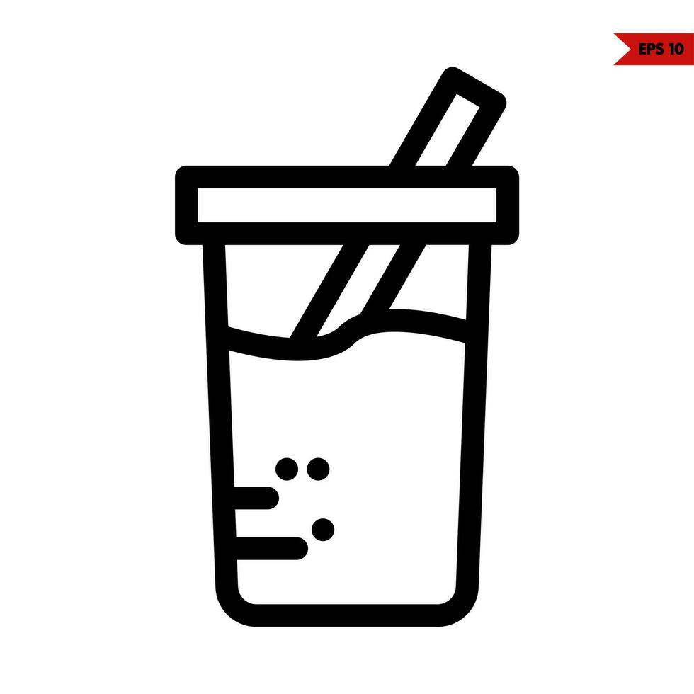 cup drink line icon vector