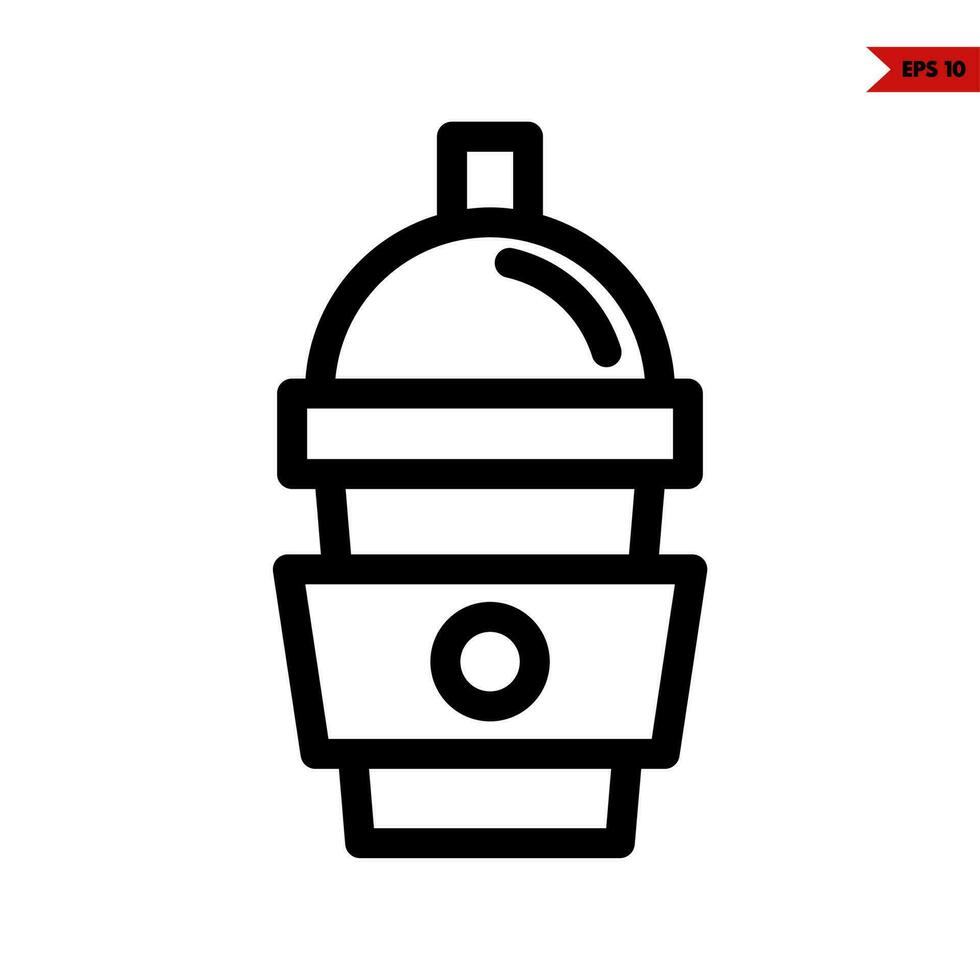 cup drink  line icon vector