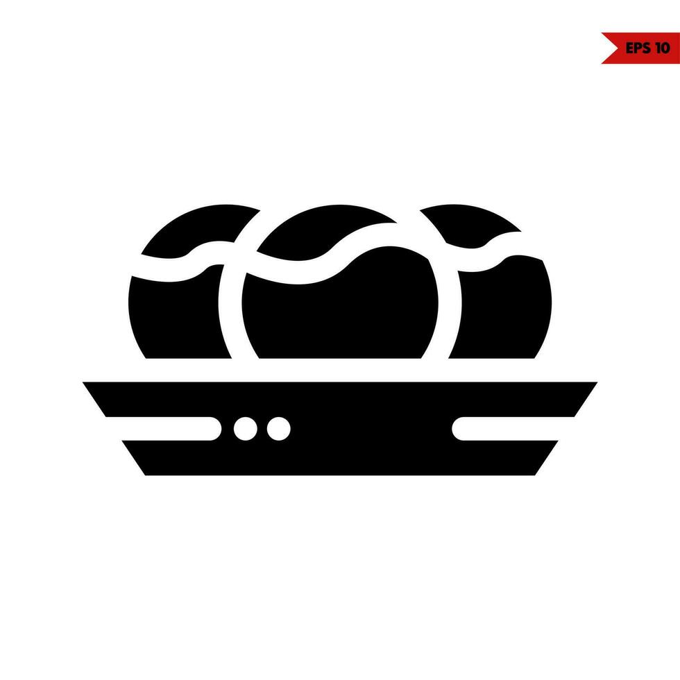 food in plate glyph icon vector