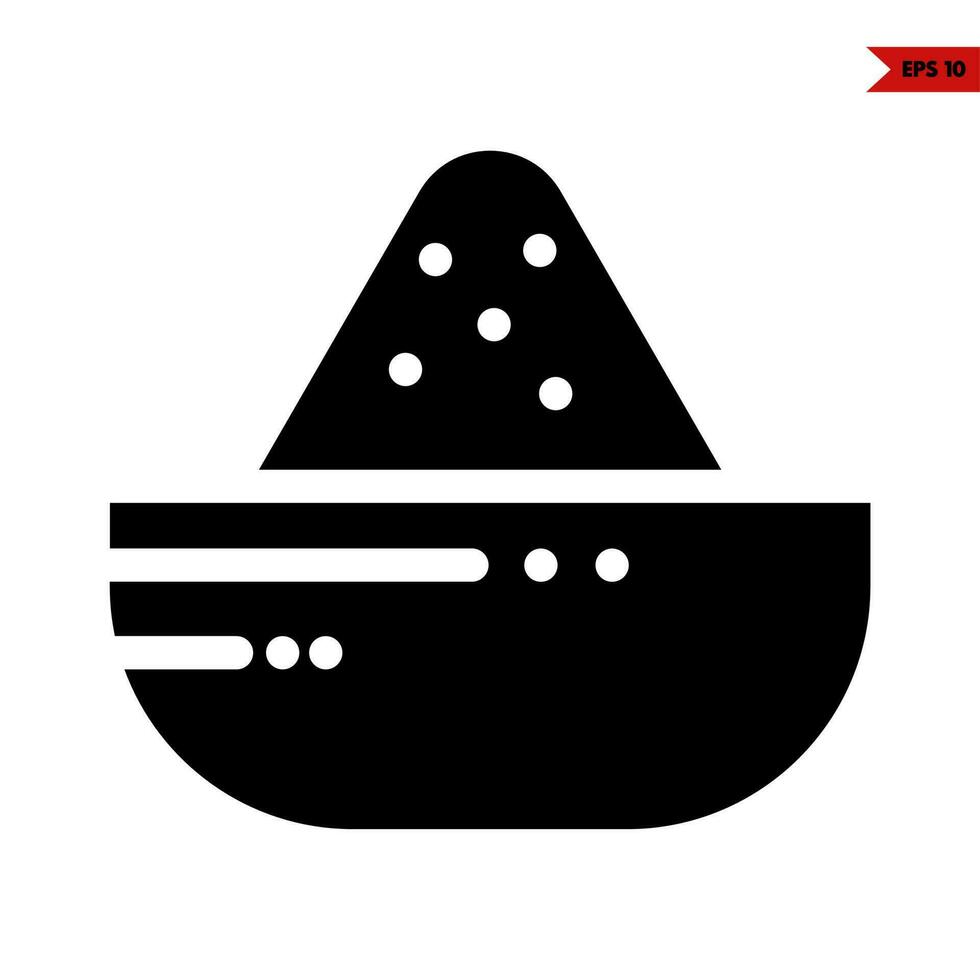 food in bowl glyph icon vector