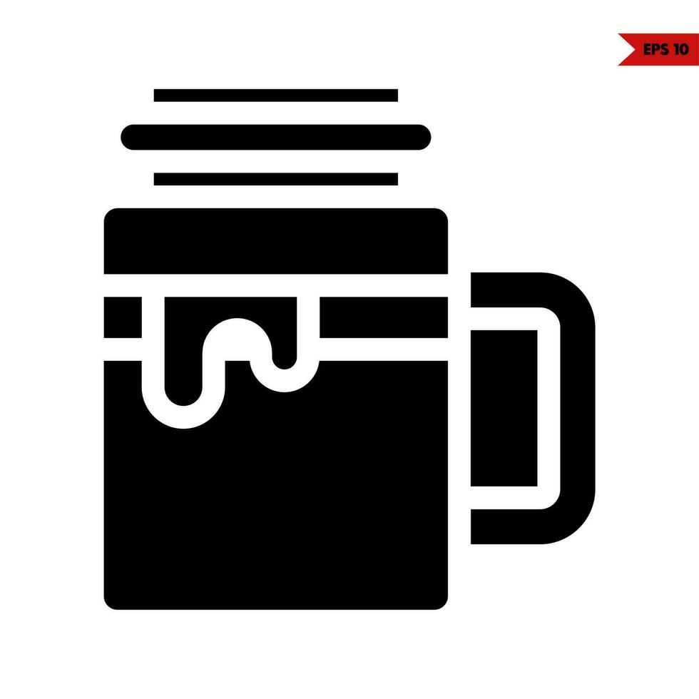 glass drink glyph icon vector