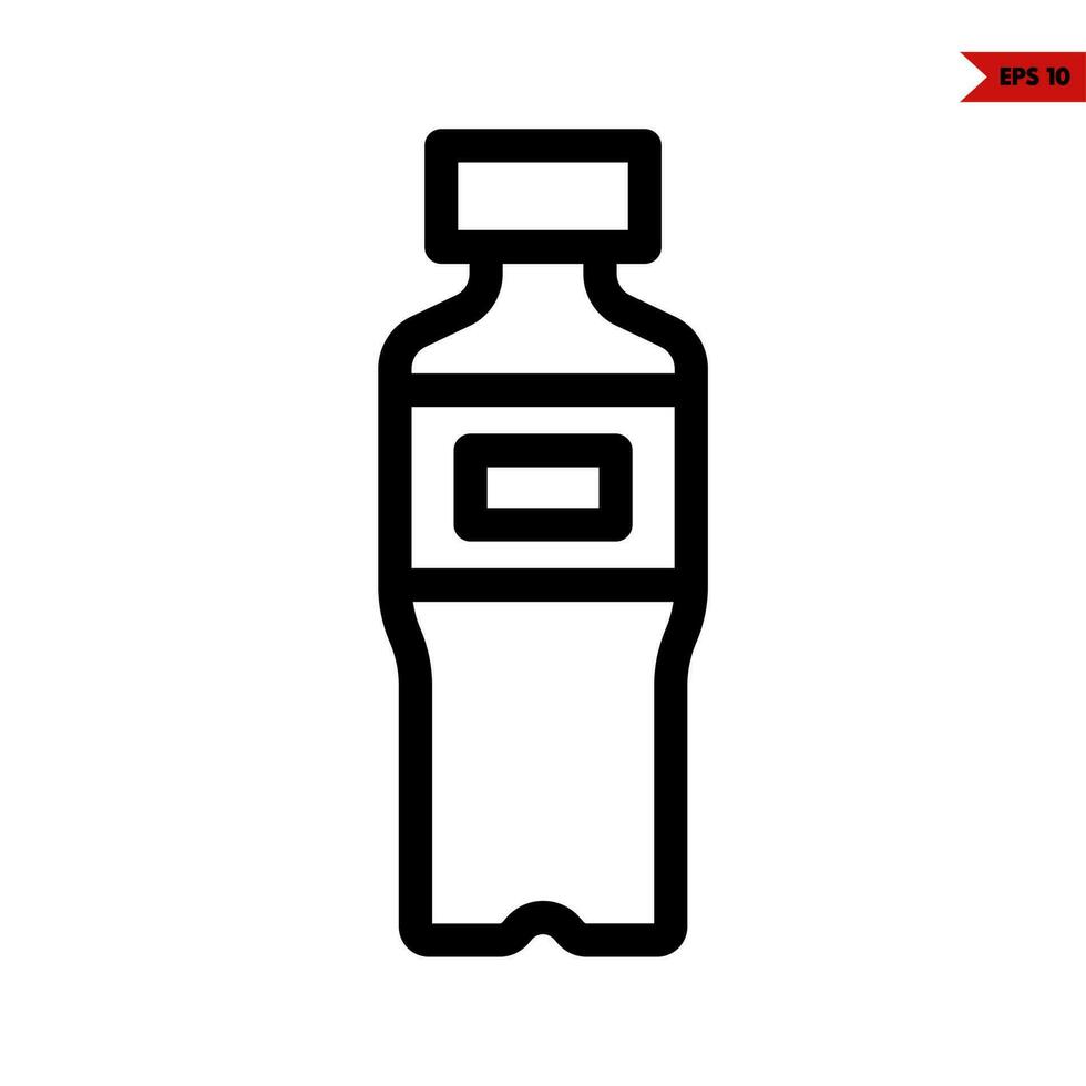 bottle drink line icon vector