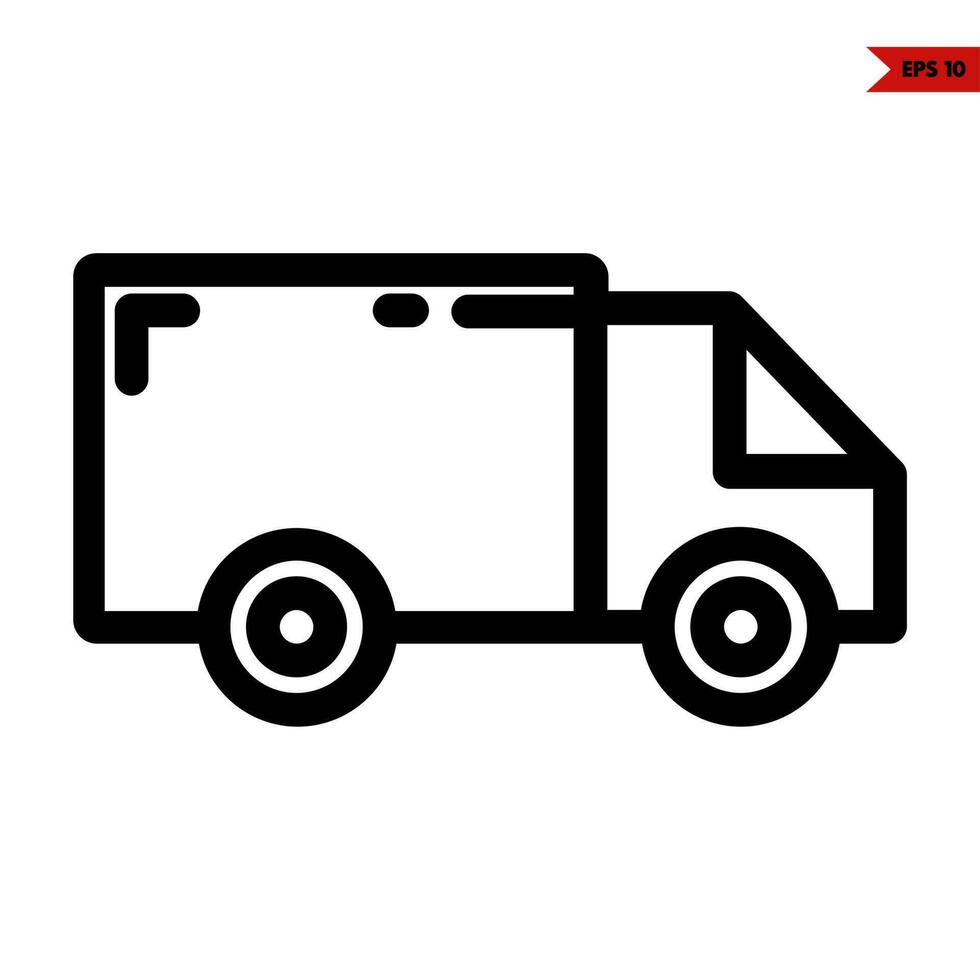 truck pick up line icon vector