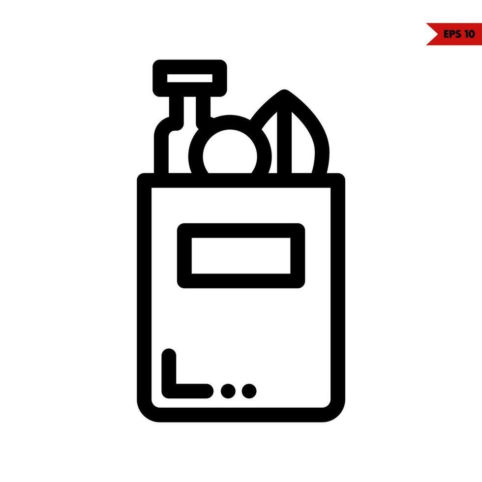 food with bottle drink line icon vector