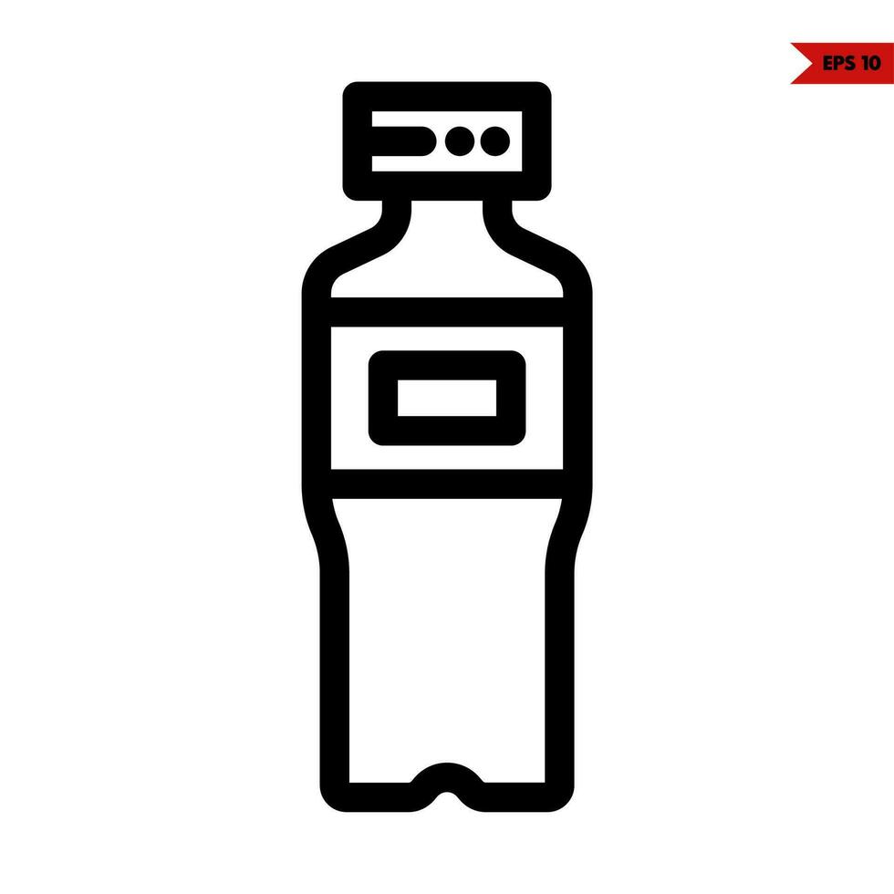 bottle drink line icon vector