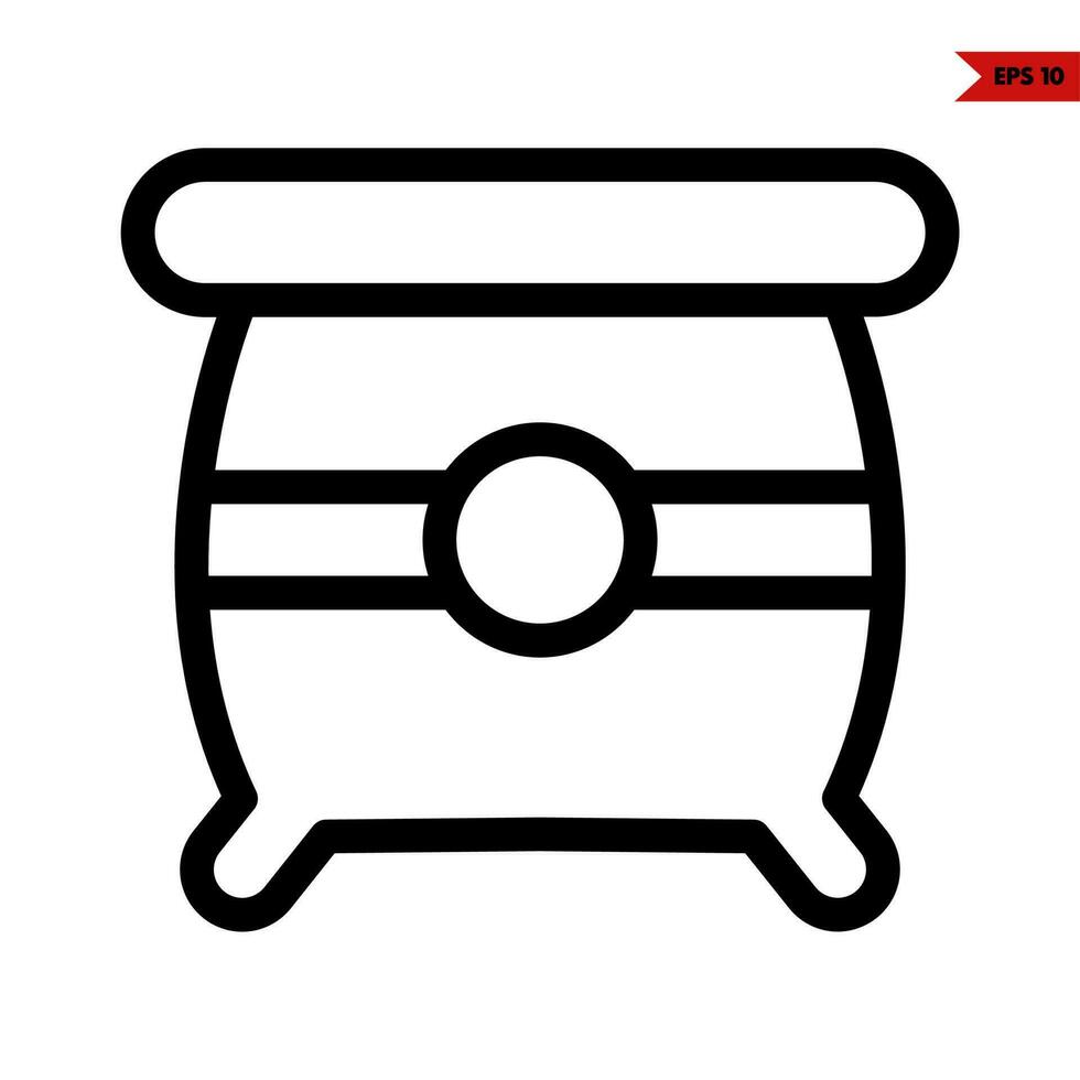 icono de línea de bolsa vector