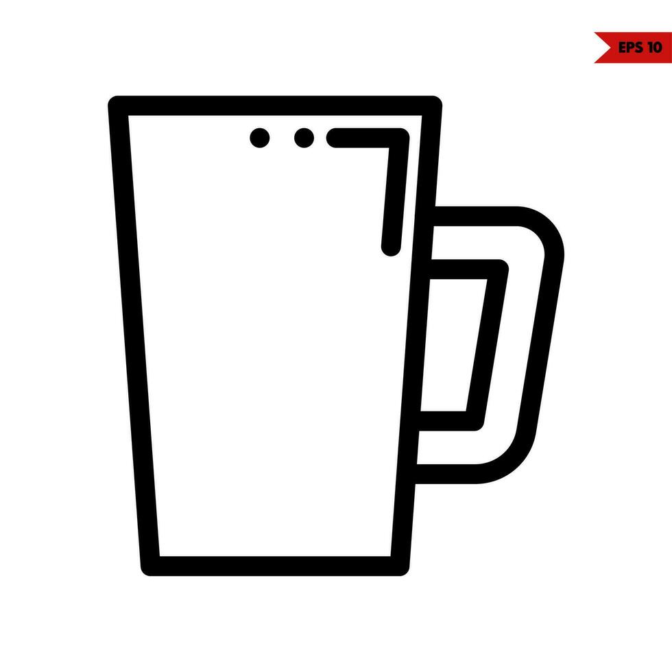 glass drink line icon vector