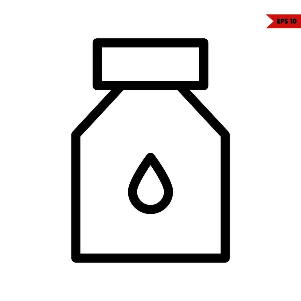 bottle drink line icon vector