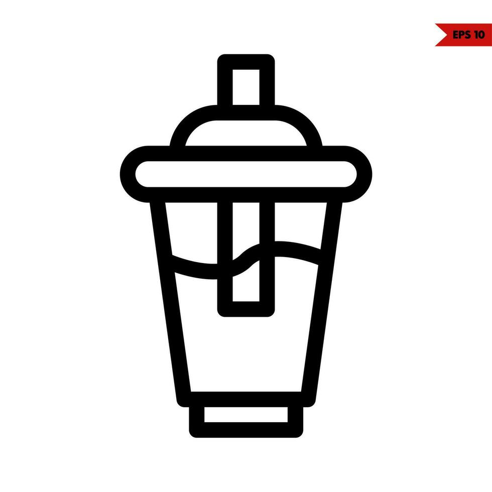 cup drink line icon vector