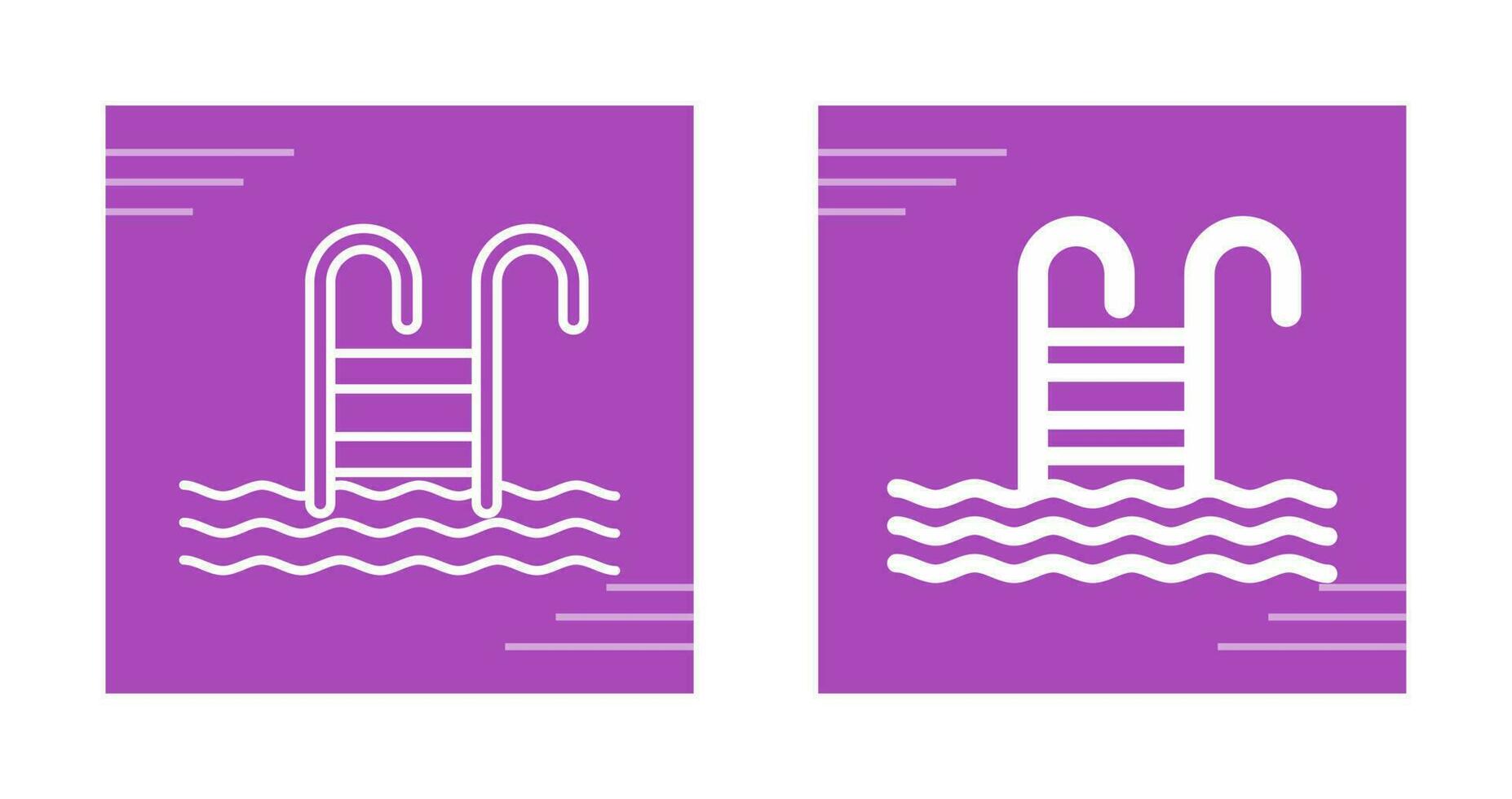 Water Stairs Vector Icon