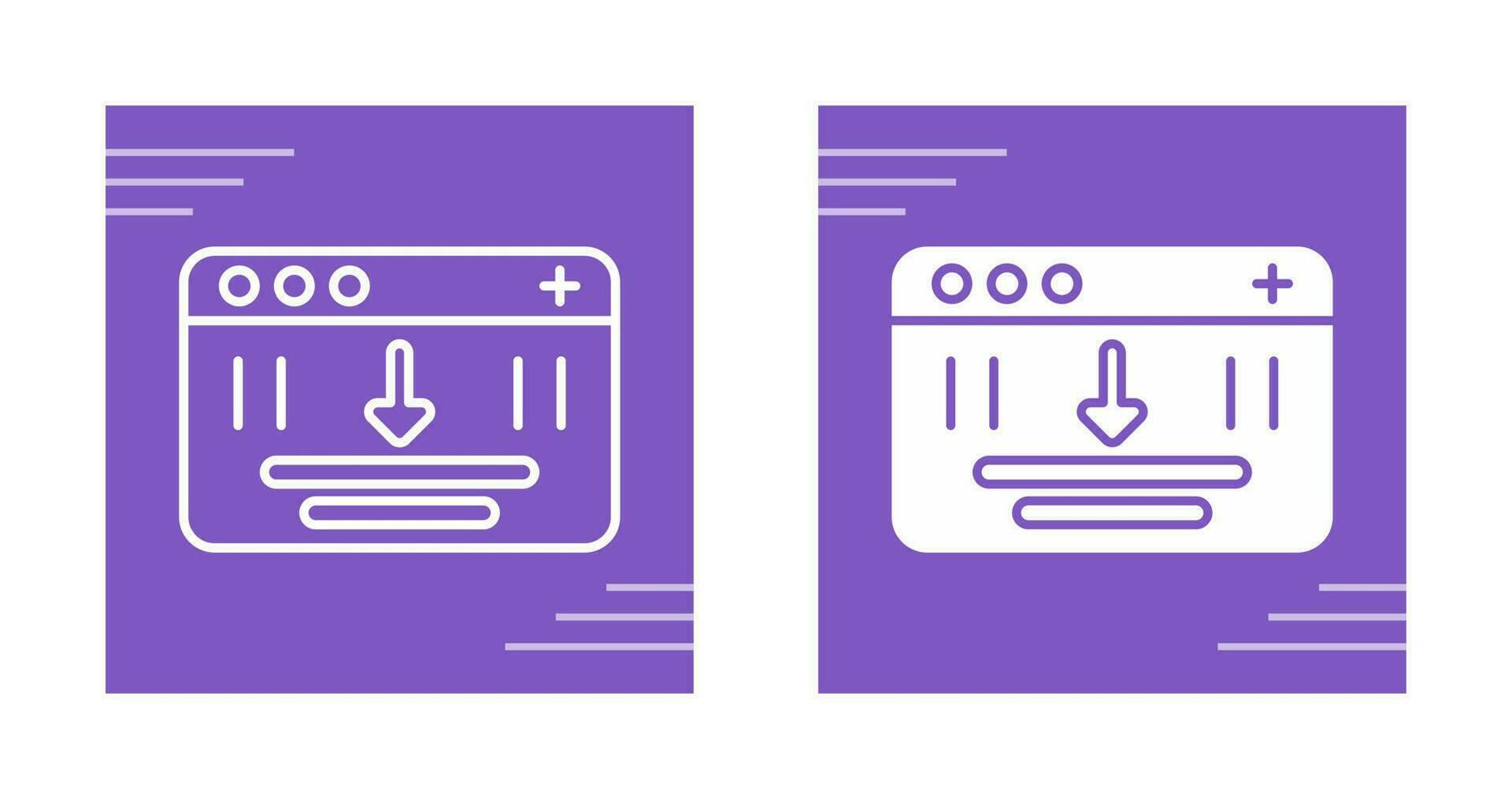 Browser Downloading Vector Icon