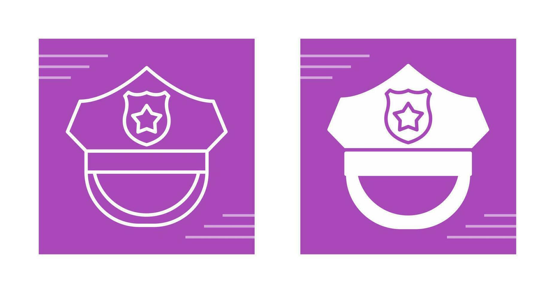 icono de vector de sombrero de policía