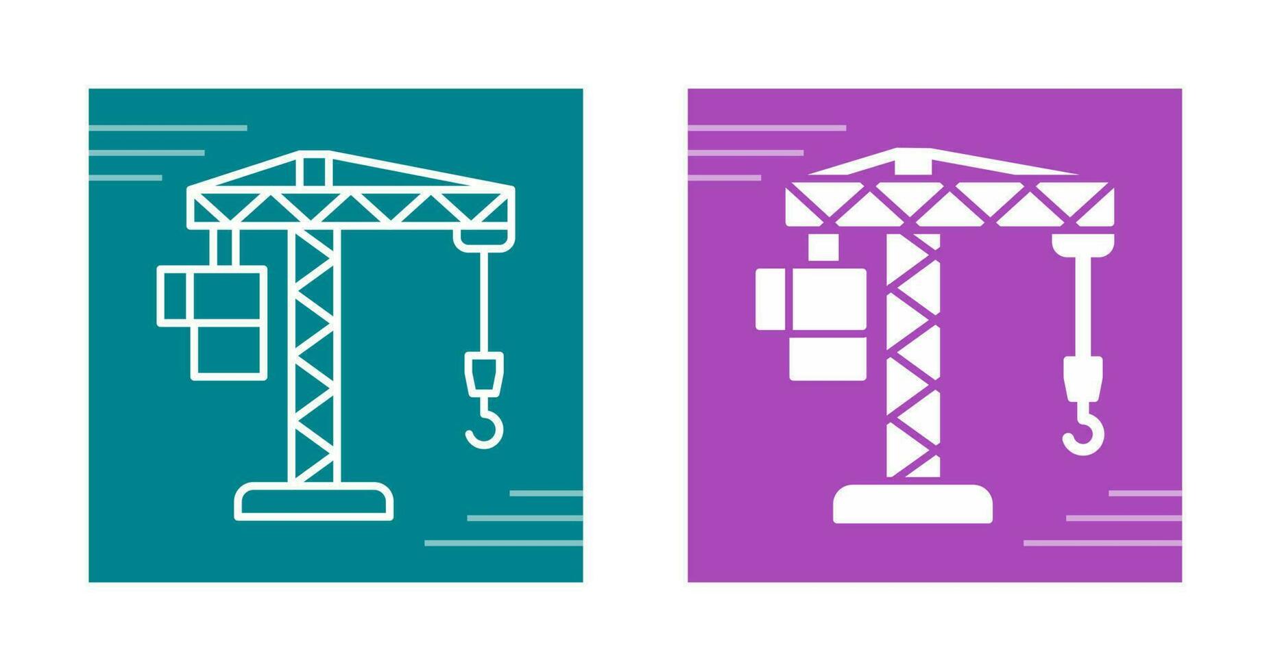 Crane Lifting Vector Icon