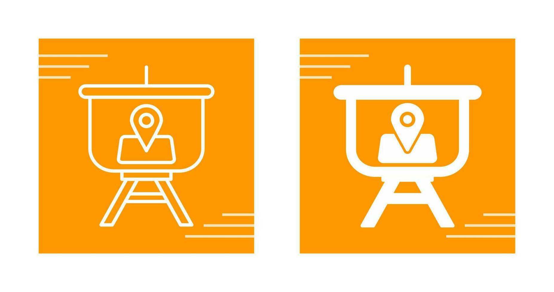 Location Presentation Vector Icon