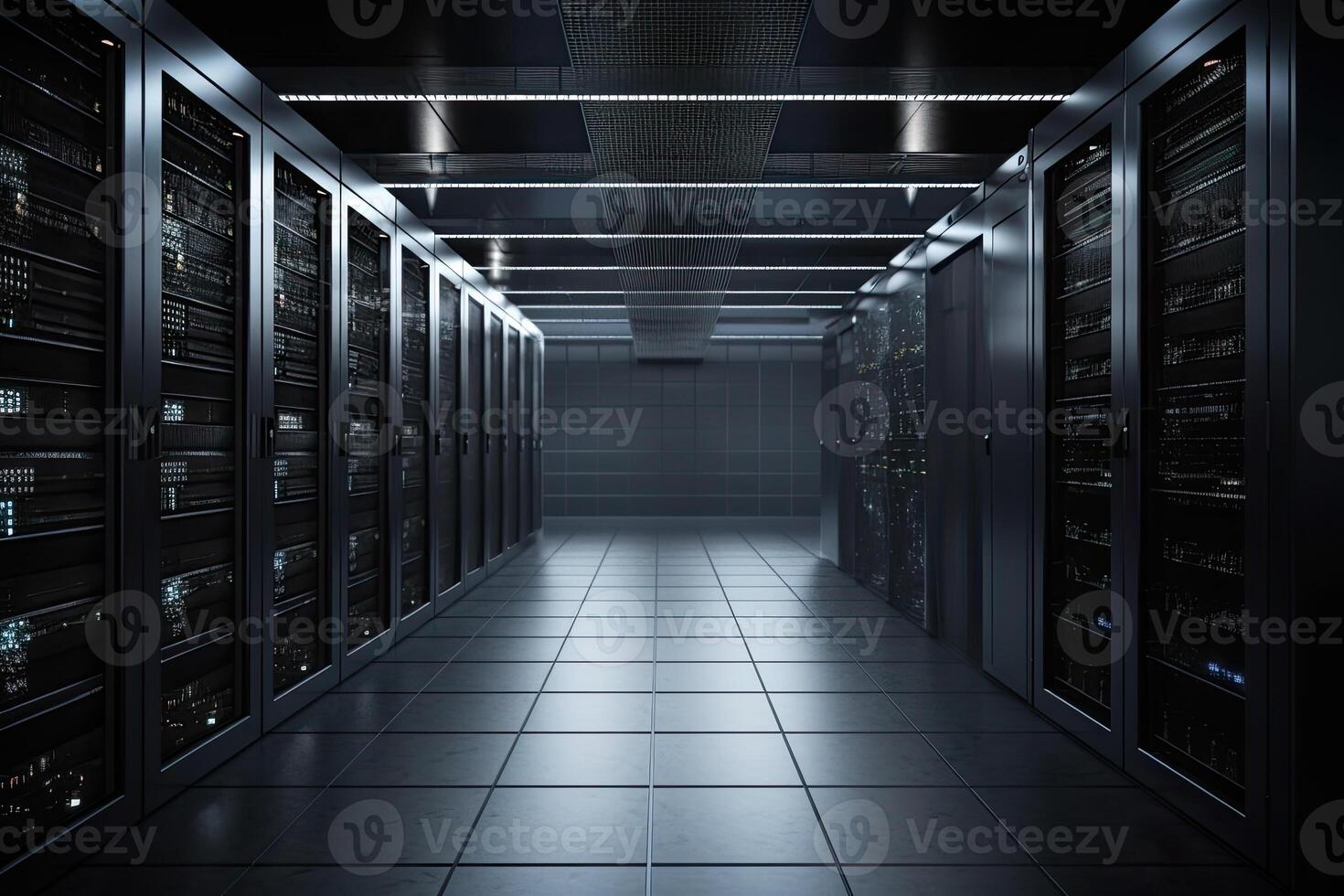 Server room interior. Data center. photo