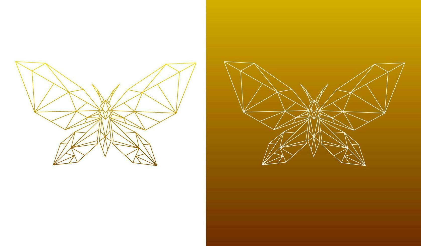 vector illustration graphic of design Polygon butterfly elegant geometric in line art style