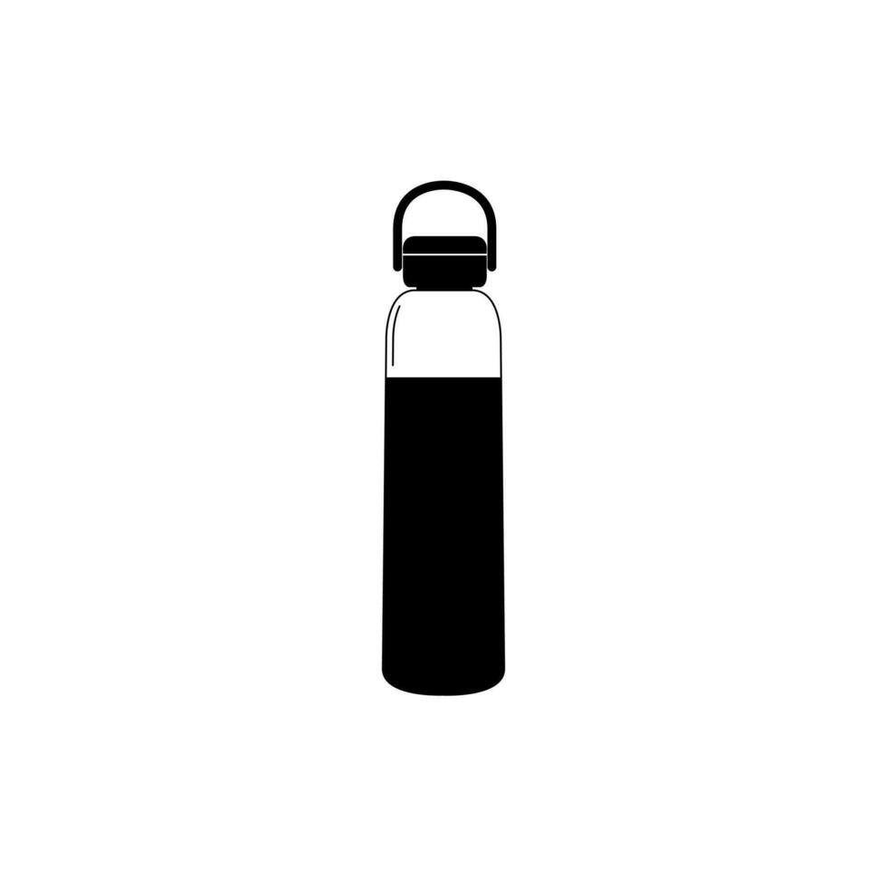 740ml Glass Water Bottle screw lid and color silicone sleeve and grip on lid, vector