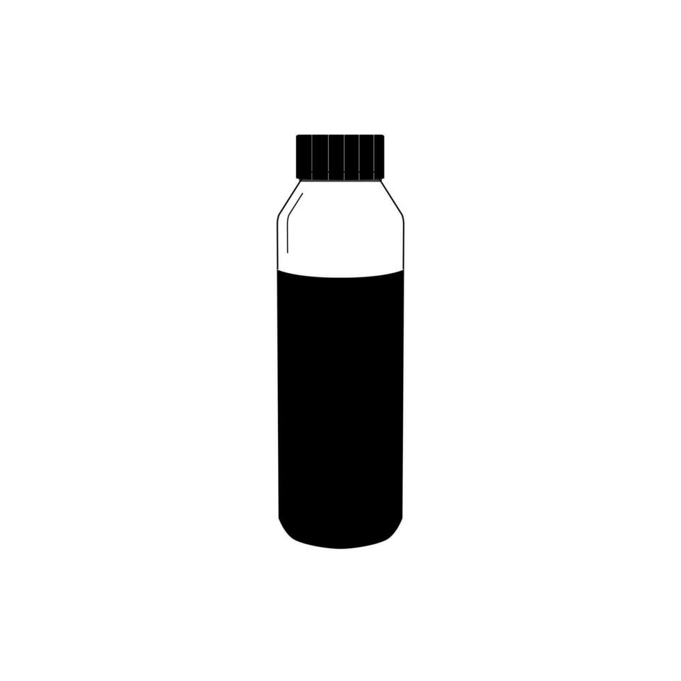 660ml vaso bebida botella tornillo tapa y color silicona manga, vector