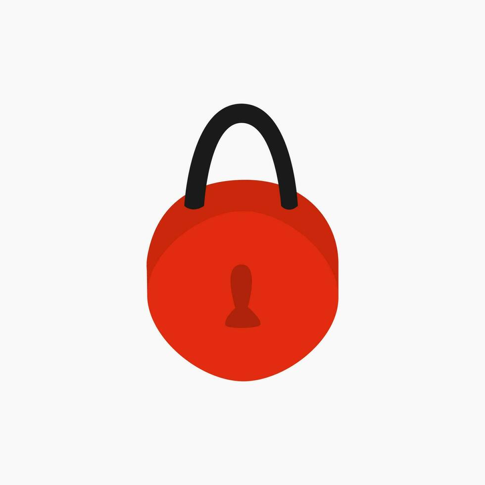 heart shaped padlock clip art vector illustration for design decorations. security tools theme illustration.