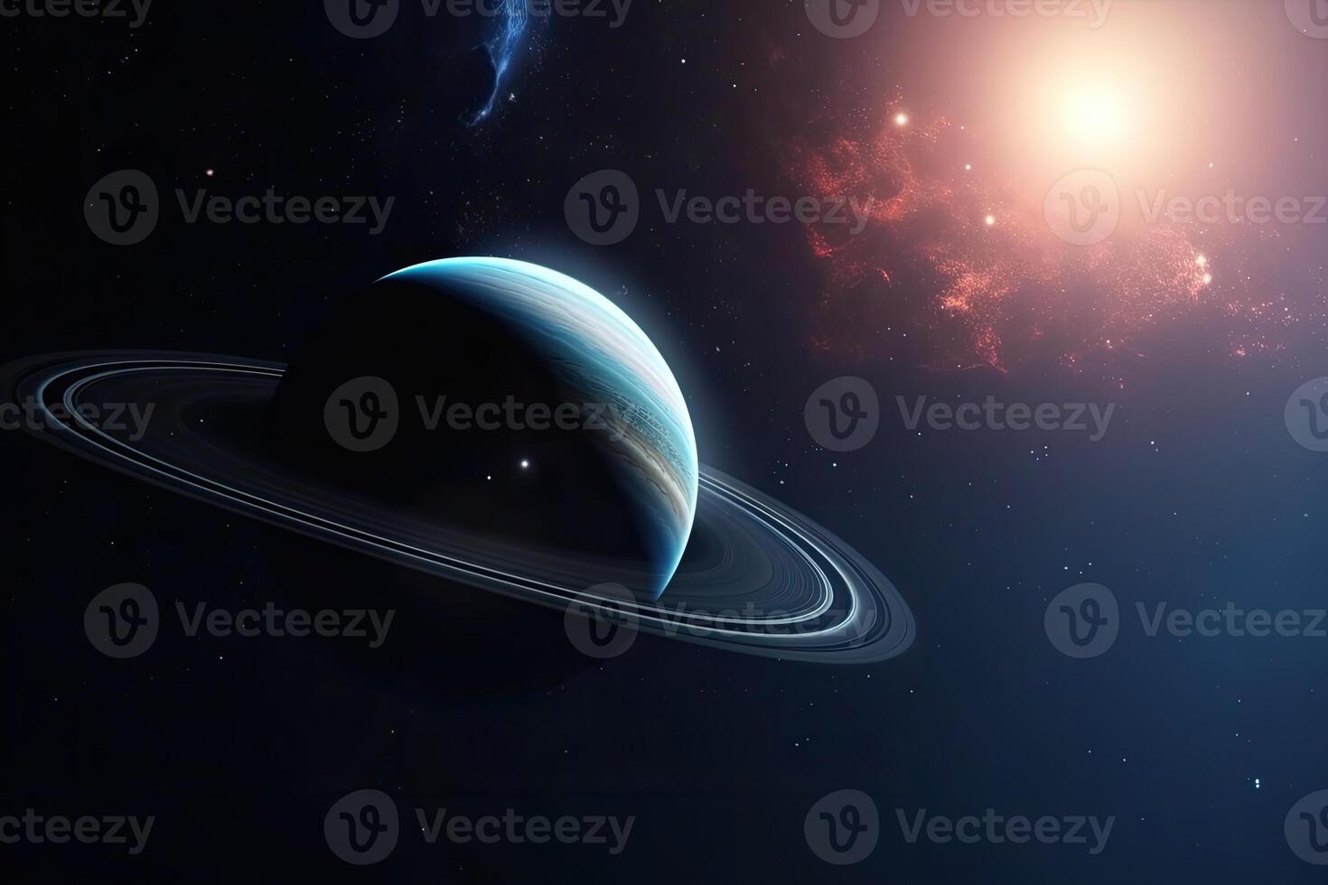 Unknown planet, view from space. photo
