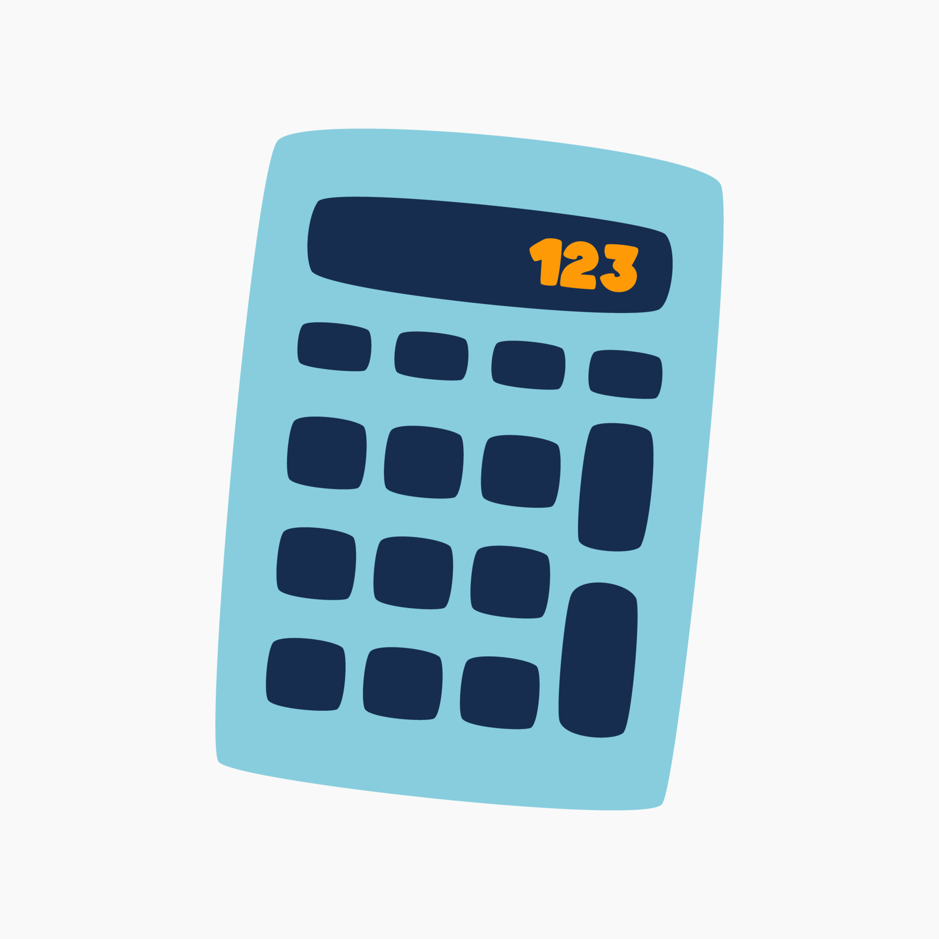 hand drawn calculator clip art vector illustration for design