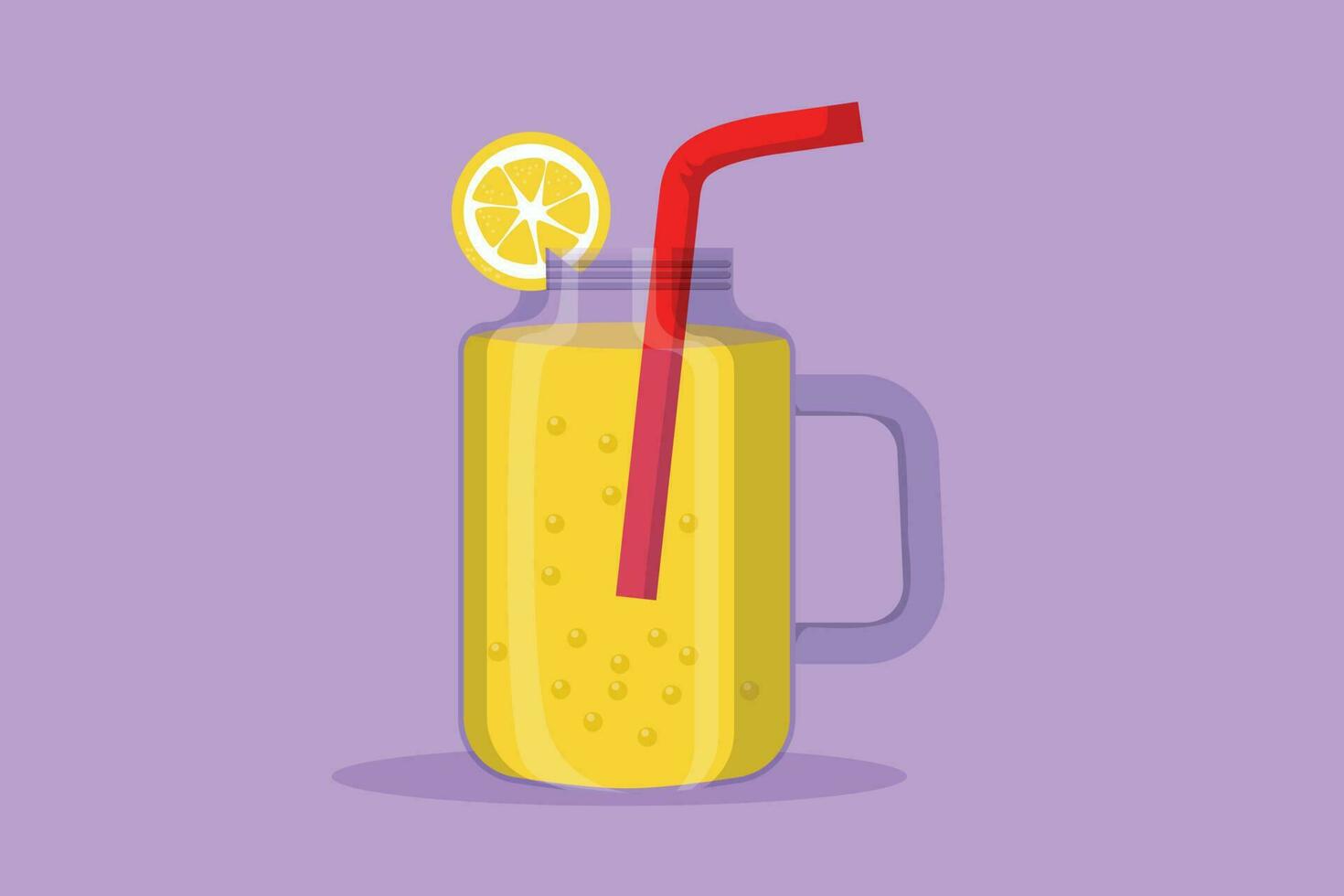 Graphic flat design drawing of stylized lemonade ice logo, label, flyer, sticker, symbol. Beverage lemon drink menu restaurant for cafe shop or food delivery service. Cartoon style vector illustration
