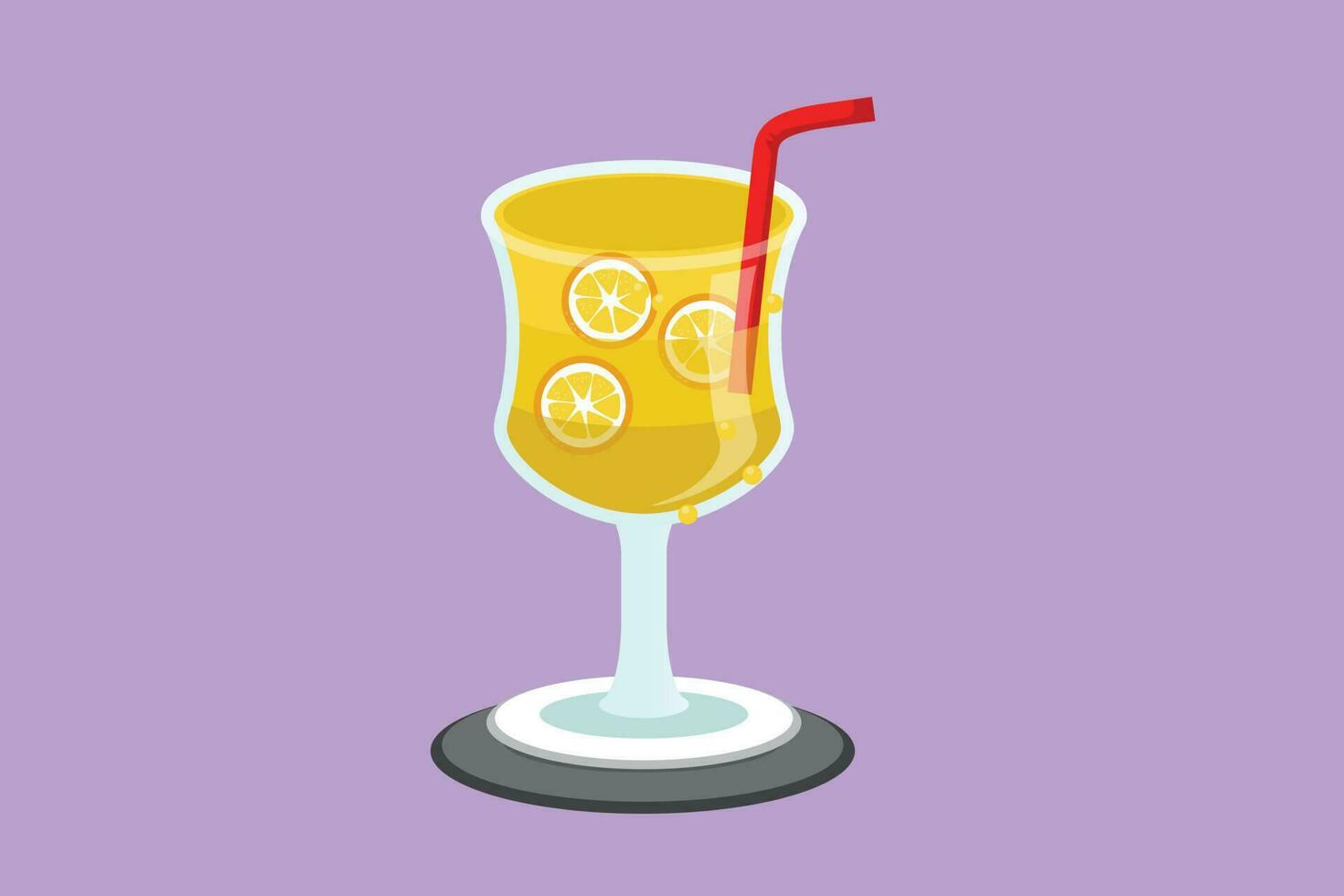 Graphic flat design drawing of stylized lemonade ice logo, label, flyer, sticker, symbol. Beverage lemon drink menu restaurant for cafe shop or food delivery service. Cartoon style vector illustration