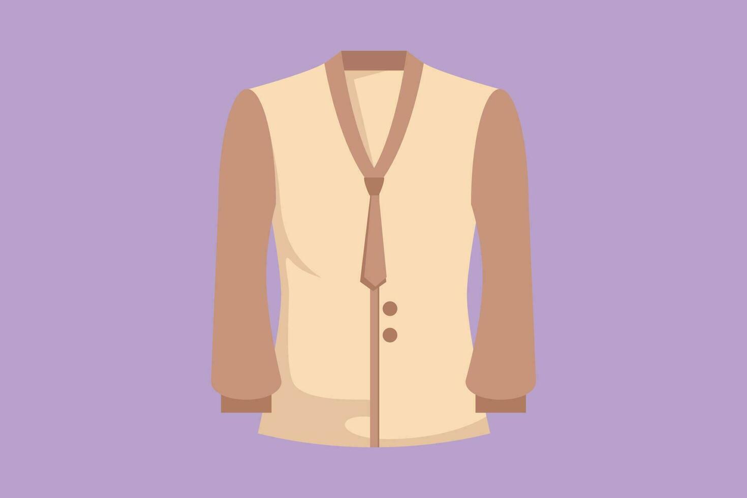 Graphic flat design drawing stylized female blazer logotype. Women blazer or jacket symbol. Basic clothes in business style. Dress coat. Business attire. Woman wear. Cartoon style vector illustration