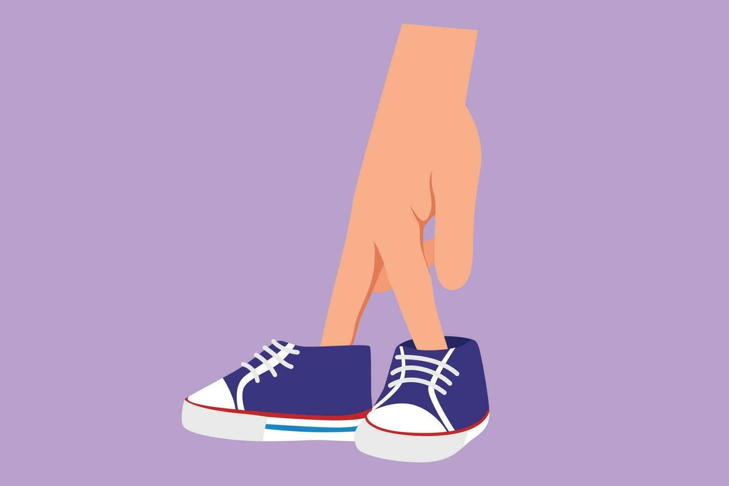 dibujos animados plano estilo dibujo azul bebé Zapatos en joven madres dedos. hermosa Zapatos para linda pequeño bebés. contento familia con recién nacido. Moda para bebés concepto. gráfico diseño vector ilustración