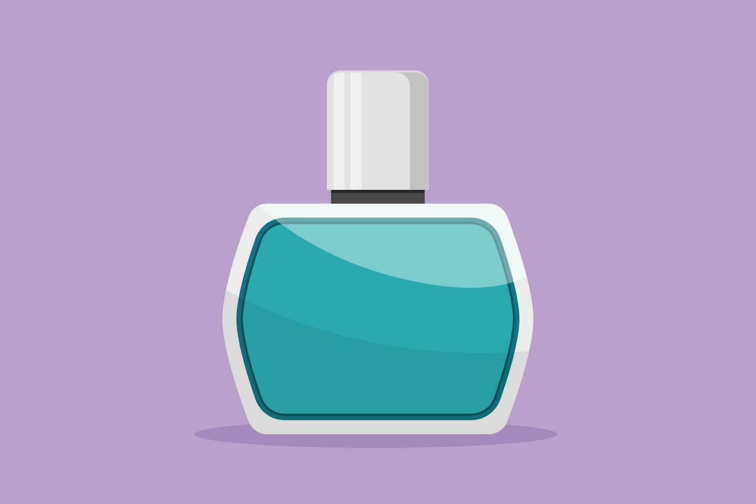 gráfico plano diseño dibujo perfume icono fragancia. lujo perfume botella logotipo, etiqueta, volantes, pegatina, tarjeta, símbolo. hembra perfume en hermosa botella concepto. dibujos animados estilo vector ilustración