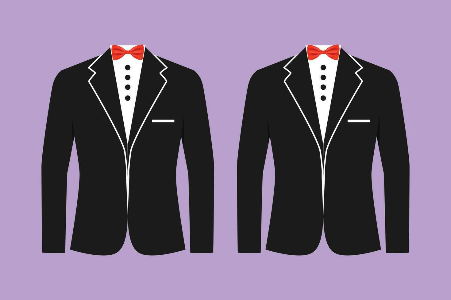 personaje plano dibujo estilizado hombre formal traje logo, etiqueta, plantilla, volantes, pegatina, símbolo. hombres chaqueta. Boda hombres traje, smoking. ropa icono en negocio estilo. dibujos animados diseño vector ilustración