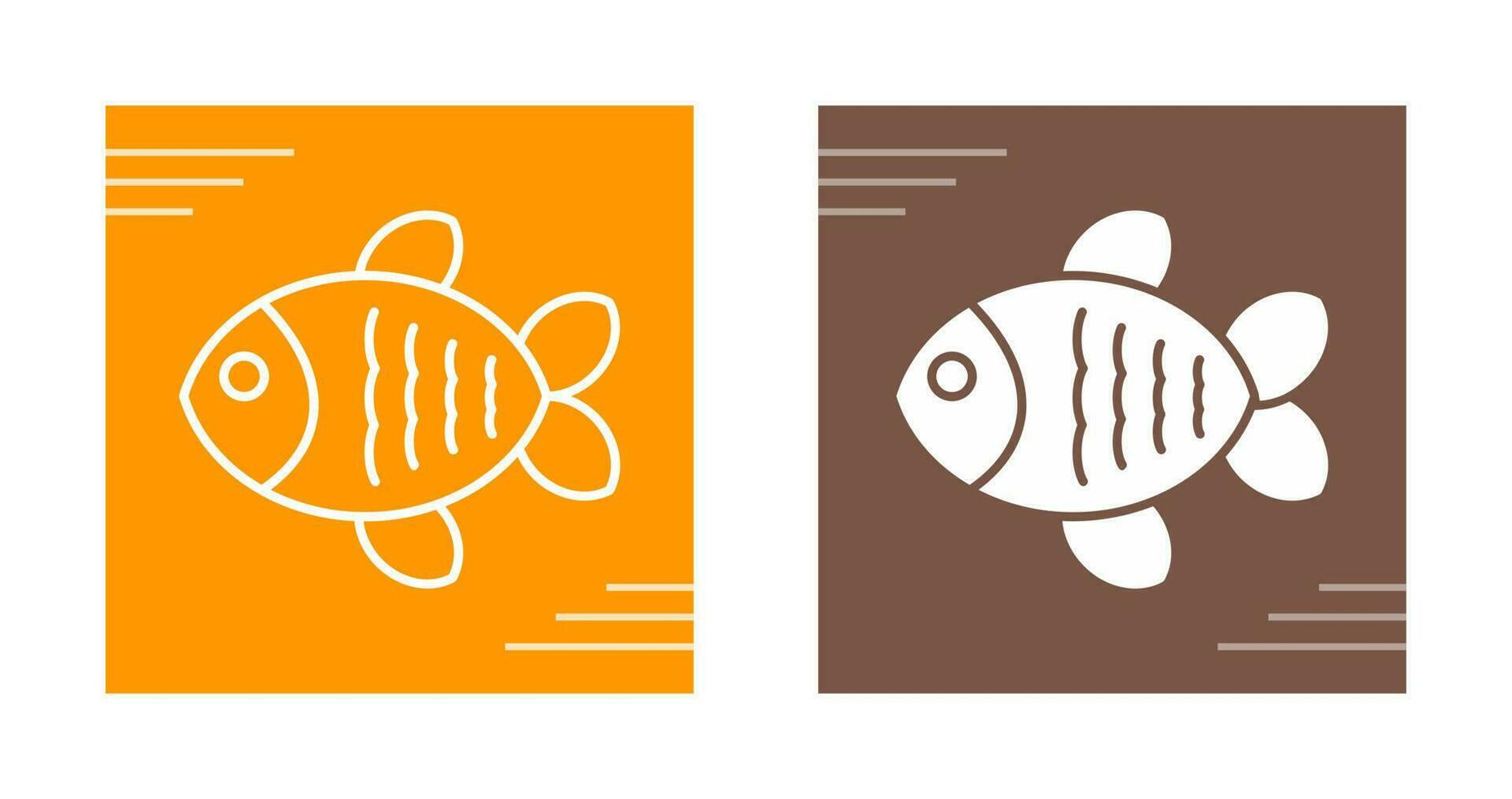 icono de vector de pescado