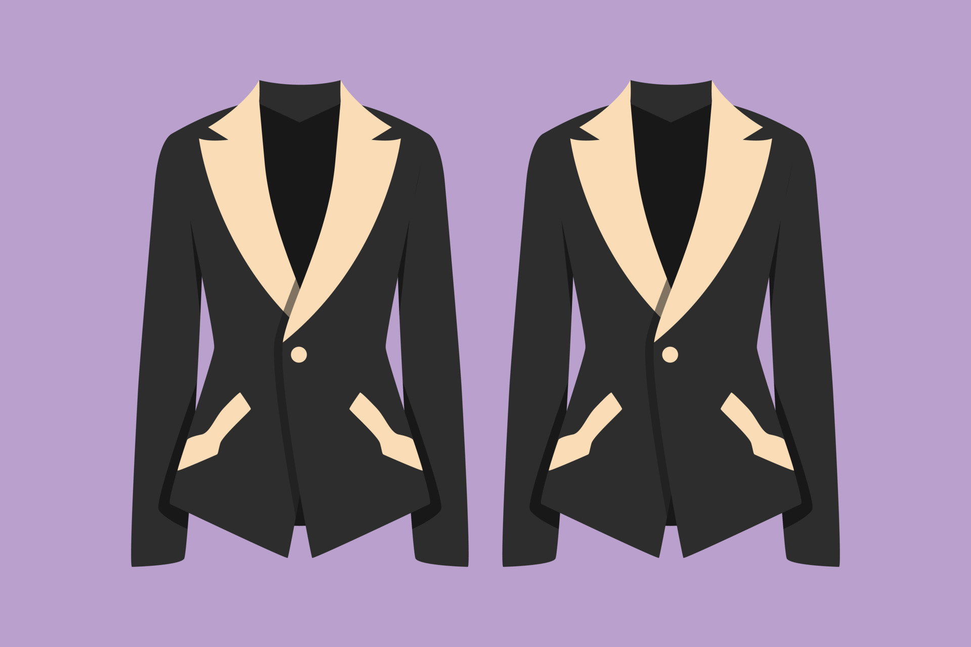 Personaje Plano Dibujo De Hermosa Hembra Chaqueta De Sport Logotipo personaje-plano-dibujo-de-hermosa-hembra-chaqueta-de-sport-logotipo