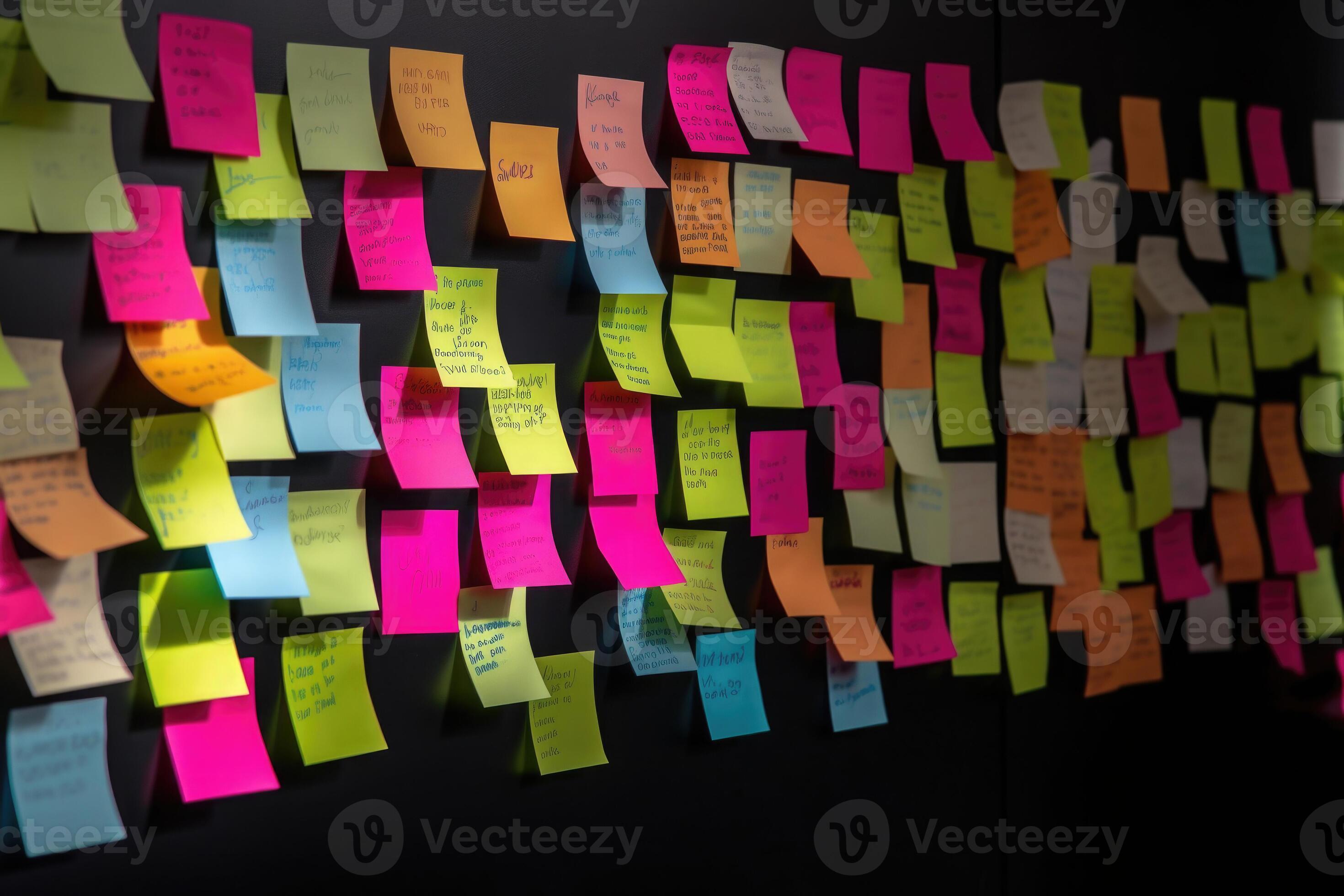 Sticky notes board in office. Generative AI 23603368 Stock Photo at Vecteezy